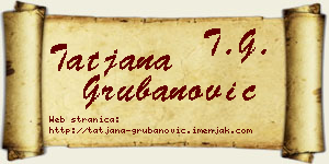Tatjana Grubanović vizit kartica